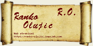 Ranko Olujić vizit kartica